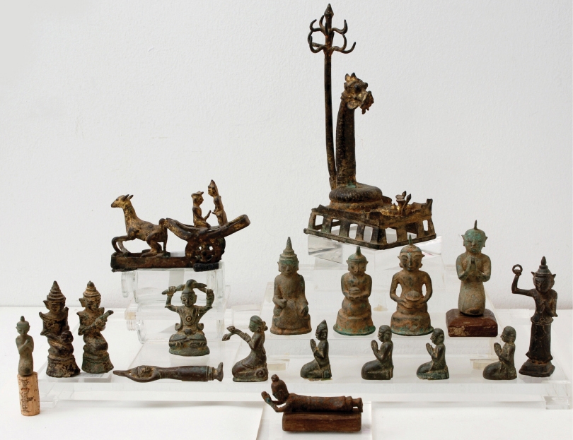 Collection of Antique Burmese Bronze Figurines