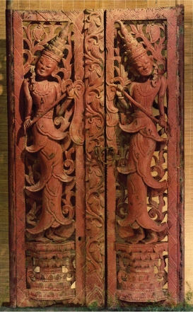 Burmese Temple Doors Closeup