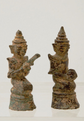 Antique Burmese Kneeling Figures