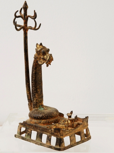Antique Burmese Naga Under Banyan Bronze