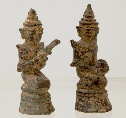 Two Antique Burmese Bronze Figures
