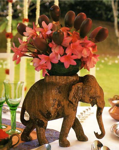 Antique Burmese Wood Carved Elephant