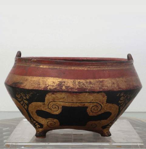 Burmese Antique Black and Red Lacquer Bowl
