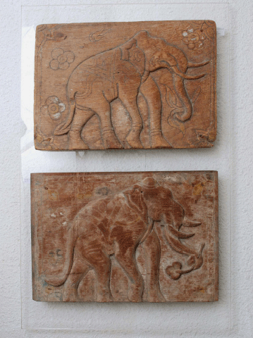 Antique Burmese Carvings of Elephant