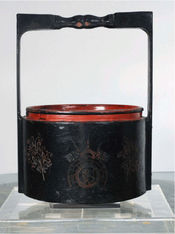 Antique Burmese Black Lacquer Carrier Box