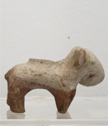 Ancient Thai Ceramic Elephant White Glaze