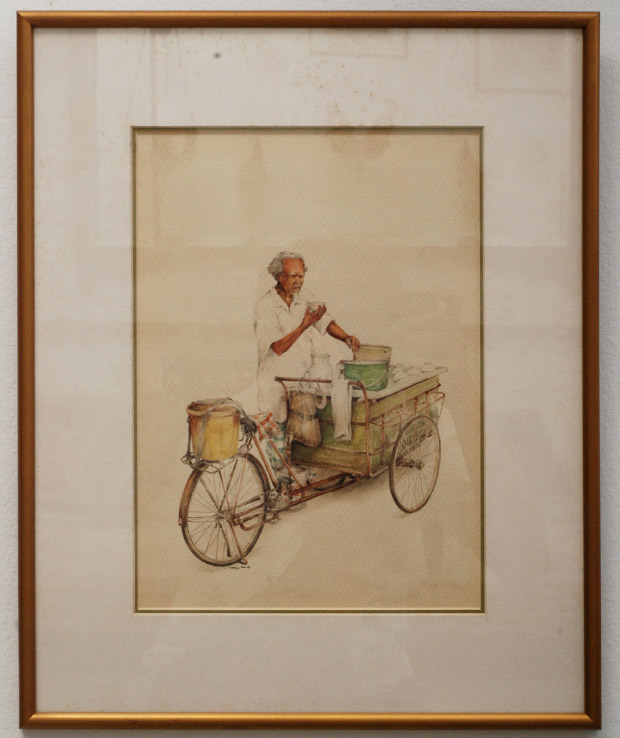 Chendol Seller Watercolour by A. Kasim Abas