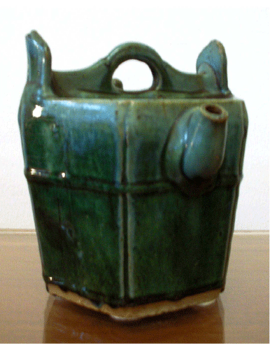 Antique Chinese Emerald Green Teapot