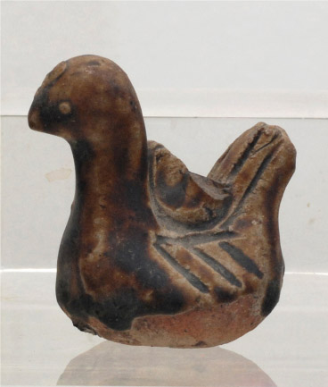 Ancient Thai Cermic Hen with a Check on Her Back